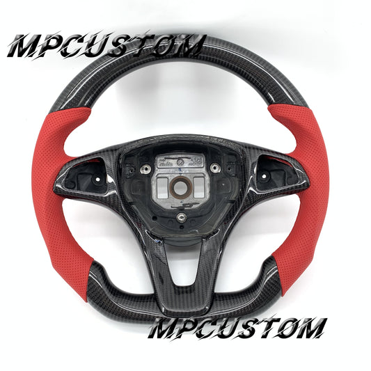 Mpcustom for Mercedes Benz c180 c300 carbon fiber steering wheel gloss