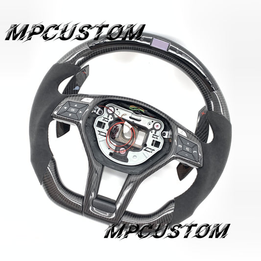 Mpcustom for Mercedes Benz c63 AMG carbon fiber steering wheel led