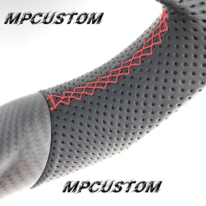 Mpcustom for Honda 10th Gen Civic 2016+ carbon fiber steering wheel red stripe line