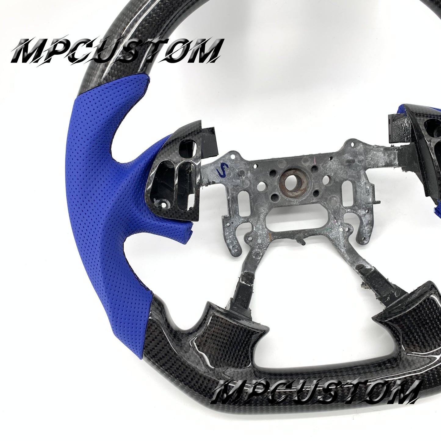 Mpcustom for Acura TL 2004-2006 carbon fiber steering wheel blue