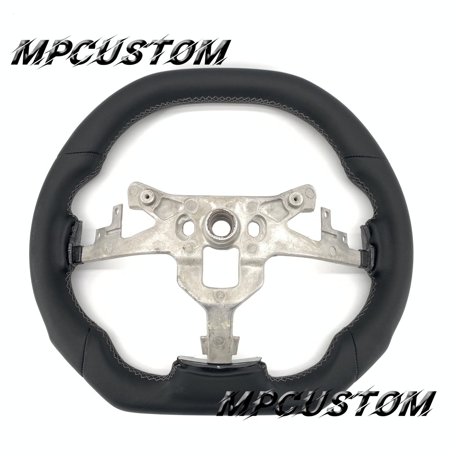 Mpcustom for Chevrolet Corvette C6 ZR1 Z06 carbon fiber steering wheel flat top and smooth
