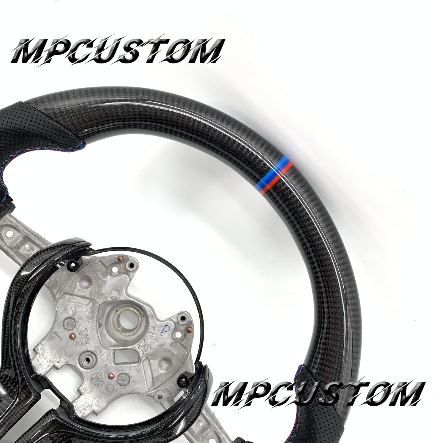 Mpcustom for BMW 5 series F10/F11 carbon fiber steering wheel round top and flat bottom