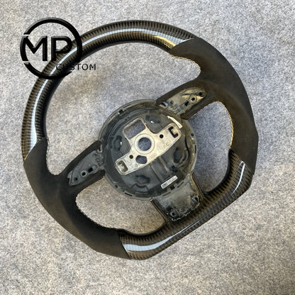 MPCUSTOM Fit For Audi B8A3/A4/A5/S3/S4/S5/Avant/quattro (2016-2025)/Cabriolet (2017-2025)/Q2&nbsp;(2017-2026) carbon fiber steering wheel black perforated leather