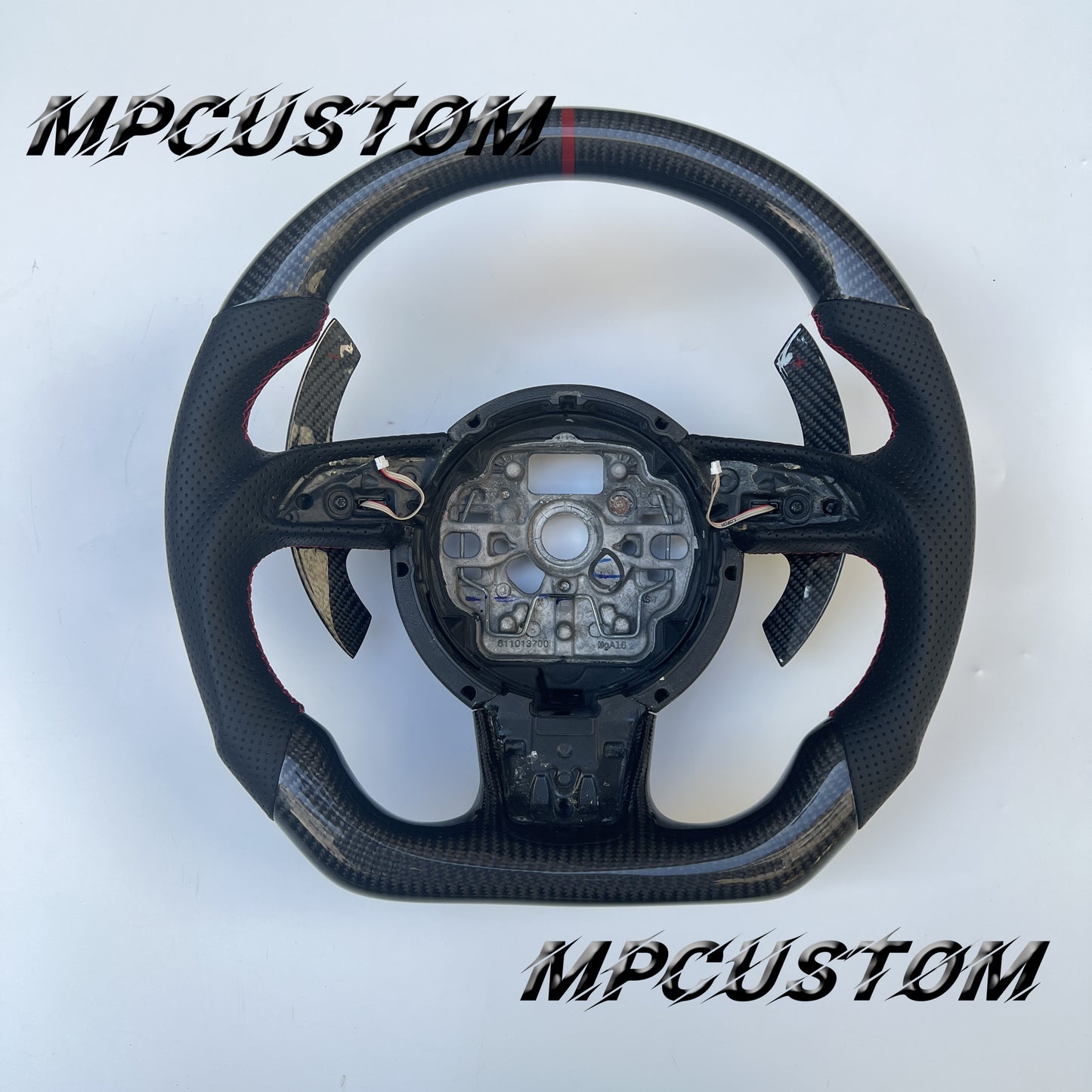 Mpcustom for Audi B8 A6 carbon fiber steering wheel gloss