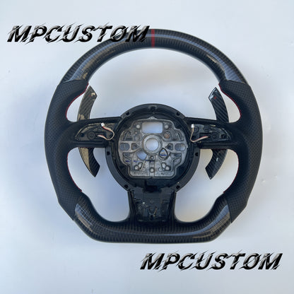 Mpcustom for Audi B8 A6 carbon fiber steering wheel gloss