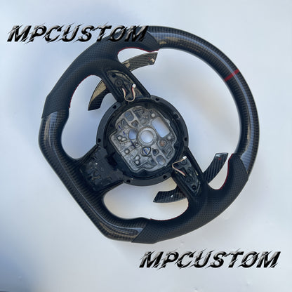 Mpcustom for Audi B8 A6 carbon fiber steering wheel gloss carbon fiber steering wheel