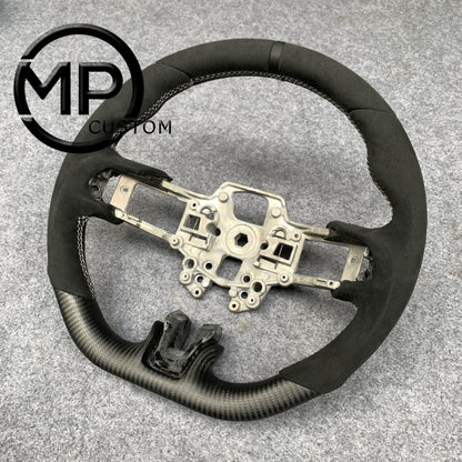MPCUSTOM Fit For Ford mustang SHELBY GT350R 2018-2023 EcoBoost/GENUINE2018-2021 carbon fiber steering wheel black Alcantara black center line