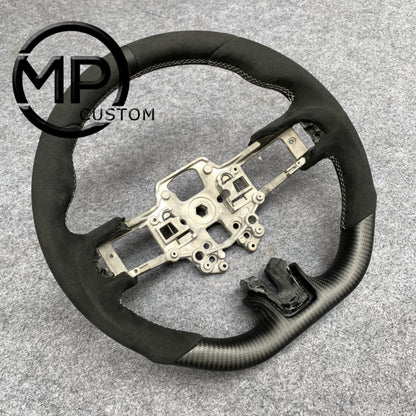 MPCUSTOM Fit For Ford mustang SHELBY GT350R 2018-2023 EcoBoost/GENUINE2018-2021 carbon fiber steering wheel black Alcantara black center line