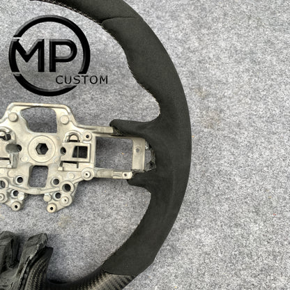 MPCUSTOM Fit For Ford mustang SHELBY GT350R 2018-2023 EcoBoost/GENUINE2018-2021 carbon fiber steering wheel black Alcantara black center line
