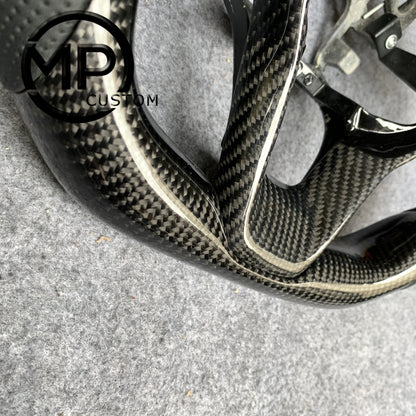 MPCUSTOM Fit For Honda 10th gen Accord/EXL EX LX 2018-2022/Insight 2019-2021 red carbon fiber steering wheel black perforated leather thumb grips