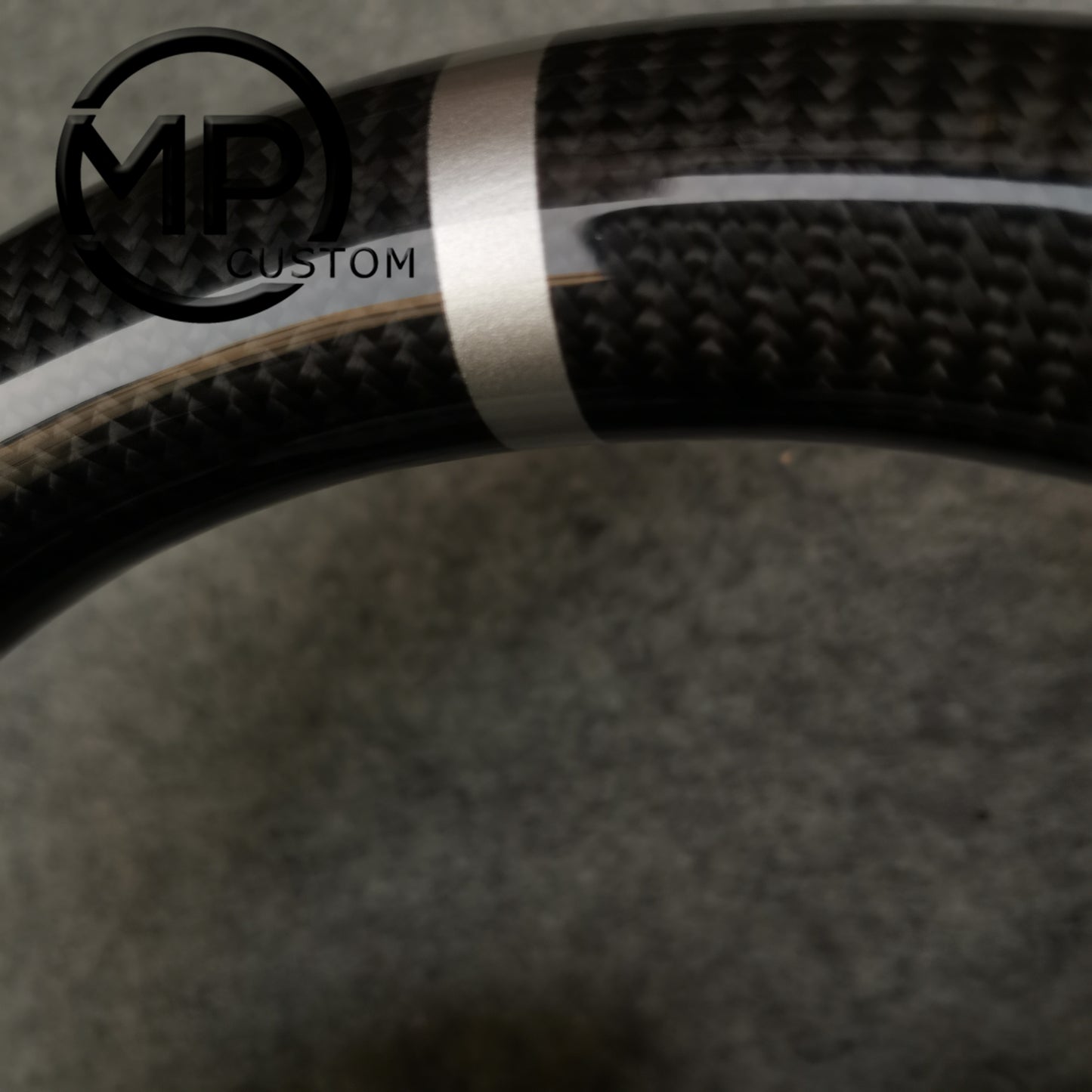 MPCUSTOM Fit For Honda 8th gen Accord/CP1 CP2 CP3/Pilot 2009-2015/Odyssey 2011-2017 carbon fiber steering wheel black perforatara leather white center line