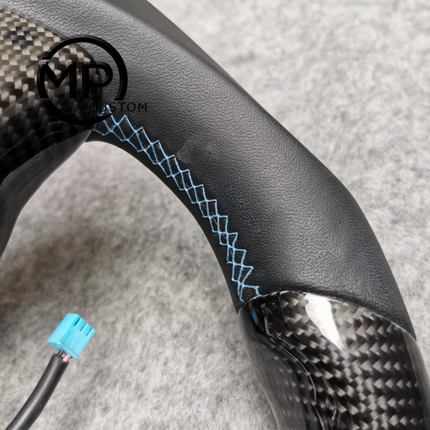 MPCUSTOM Fit For Lexus IS250 /300 /350 2006-2013 carbon fiber steering wheel black smooth leather