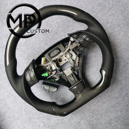 MPCUSTOM Fit For Honda 7th gen&nbsp; Accord Sedan TESTED LX 2003-2007/Inspire/Accord UC1 UC3 CM5 CM6 carbon fiber steering wheel black perforated leather black center line