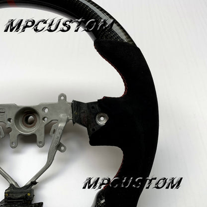 Mpcustom for Subaru wrx sti 2008-2014 carbon fiber steering wheel round top