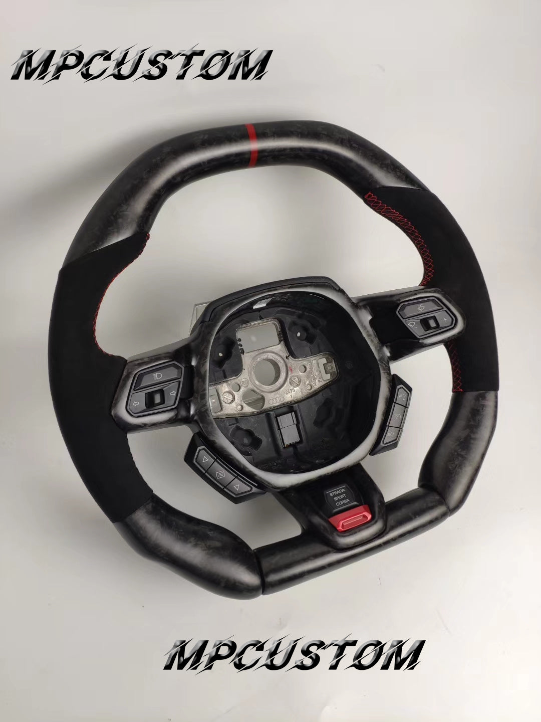 Mpcustom for Lamborghini Huracan 2014-2021 carbon fiber steering wheel flat top