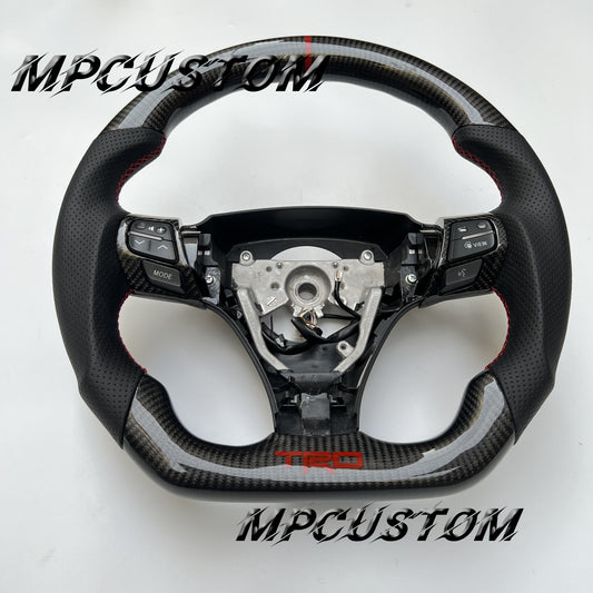 Mpcustom for Toyota Camry Solara Venza 2007-2008 carbon fiber steering wheel flat bottom
