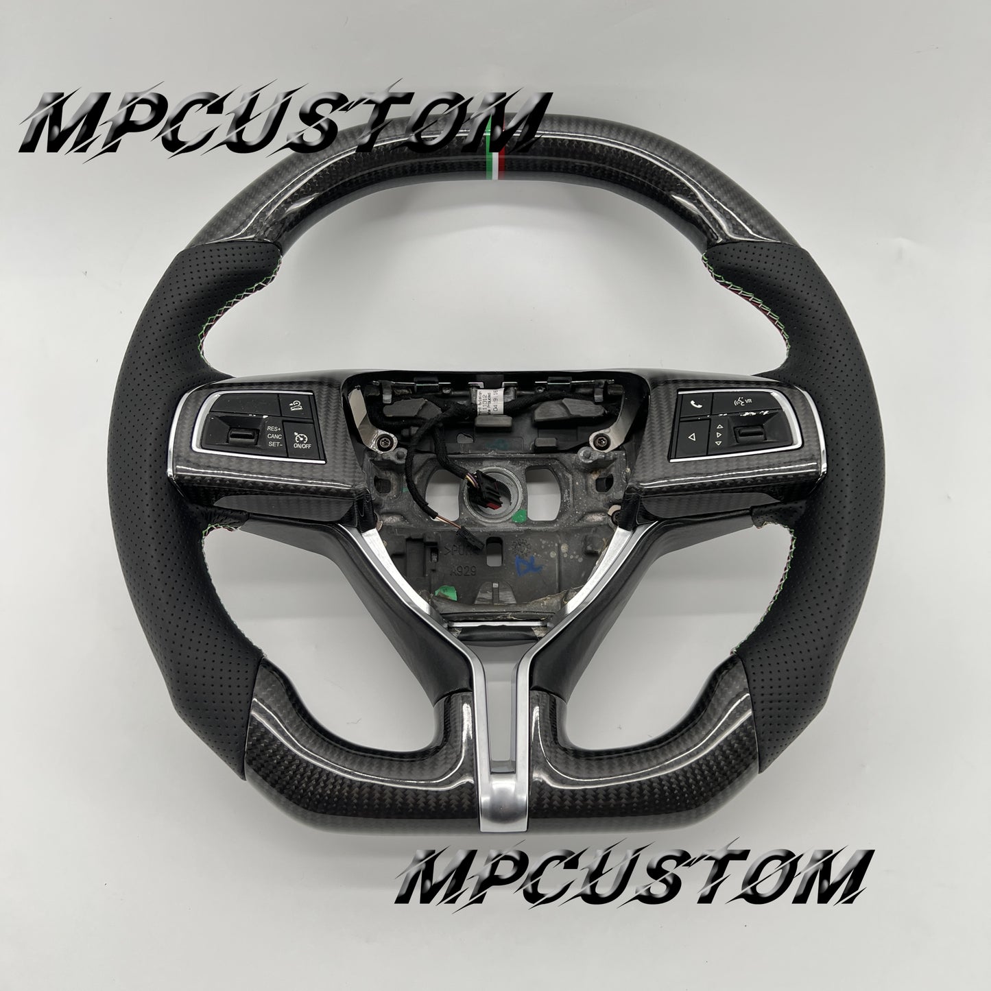 Mpcustom for Maserati Ghibli 2014-2019 carbon fiber steering wheel gloss and round top