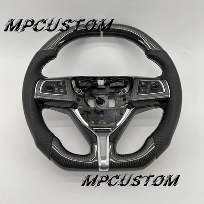 Mpcustom for Maserati Ghibli 2014-2019 carbon fiber steering wheel gloss and round top