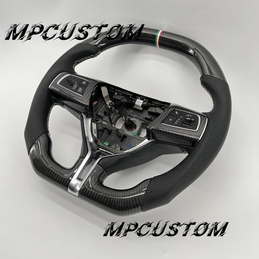 Mpcustom for Maserati Ghibli 2014-2019 carbon fiber steering wheel perforated leather