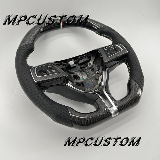 Mpcustom for Maserati Ghibli 2014-2019 carbon fiber steering wheel flat top and flat bottom