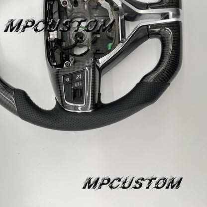 Mpcustom for Maserati Ghibli 2014-2019 carbon fiber steering wheel gloss and round top