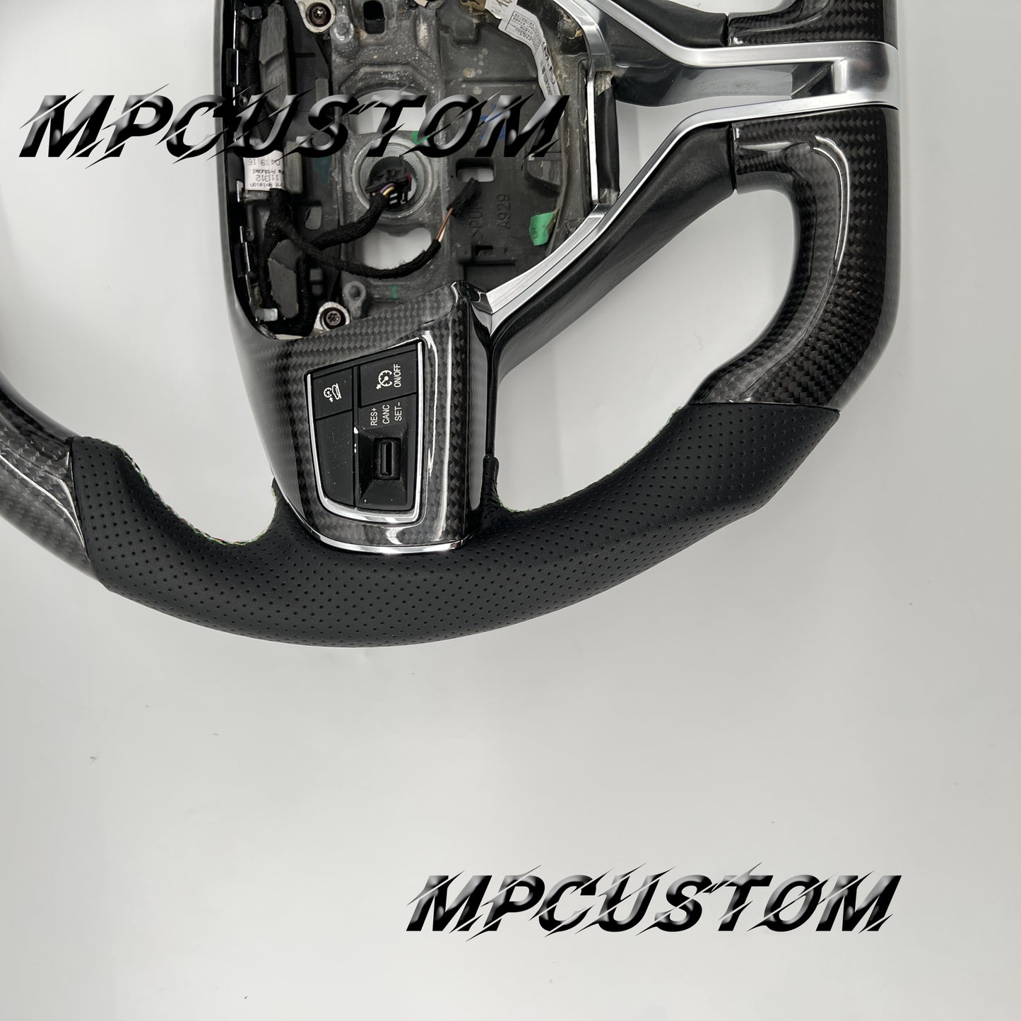 Mpcustom for Maserati Ghibli 2014-2019 carbon fiber steering wheel flat top and flat bottom