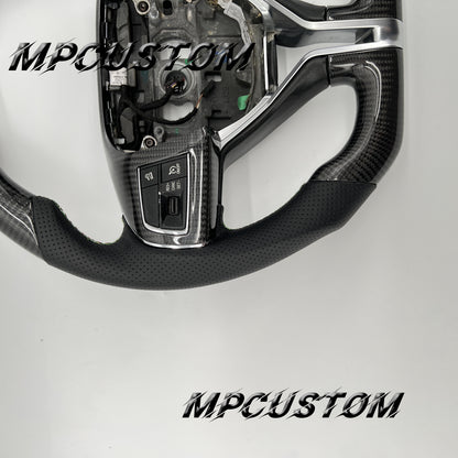 Mpcustom for Maserati Ghibli 2014-2019 carbon fiber steering wheel flat top and flat bottom