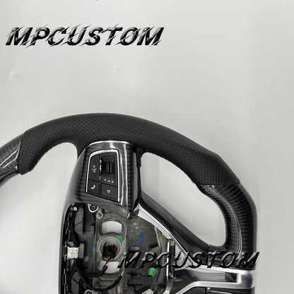 Mpcustom for Maserati Ghibli 2014-2019 carbon fiber steering wheel flat top and flat bottom
