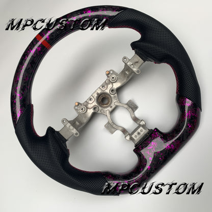 Mpcustom for Nissan GTR R35 2009-2016 carbon fiber steering wheel gloss and red stripe line