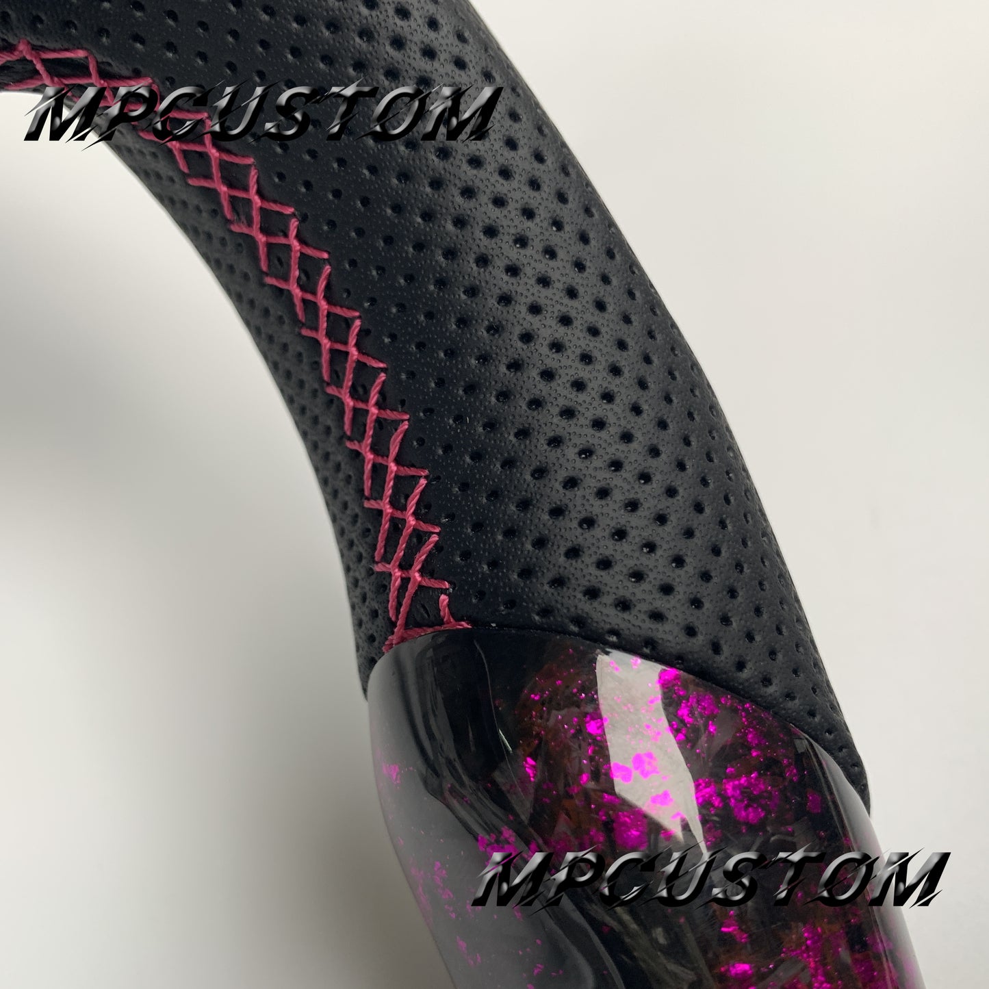 Mpcustom for Nissan GTR R35 2009-2016 carbon fiber steering wheel red stripe line