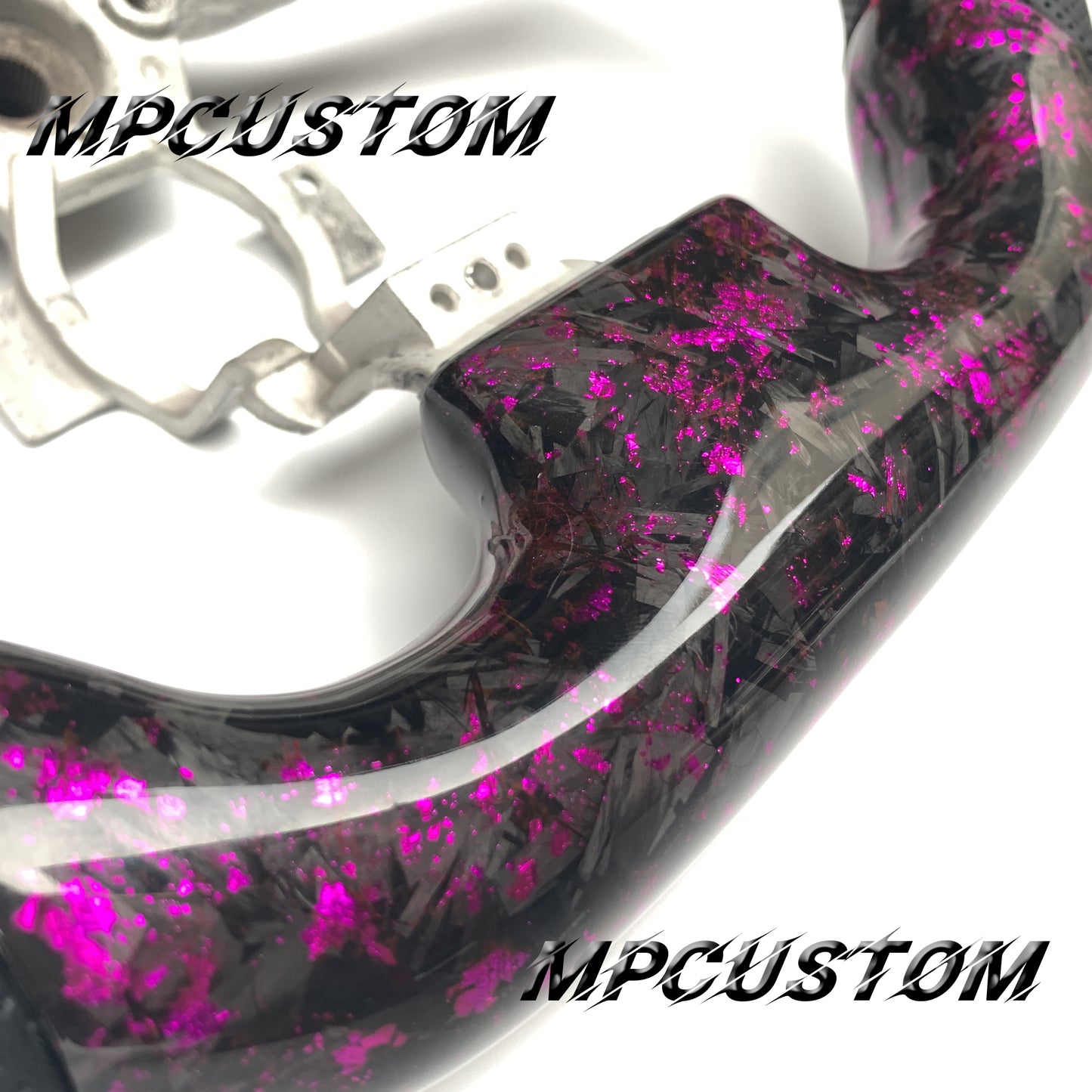 Mpcustom for Nissan GTR R35 2009-2016 carbon fiber steering wheel gloss and red stripe line