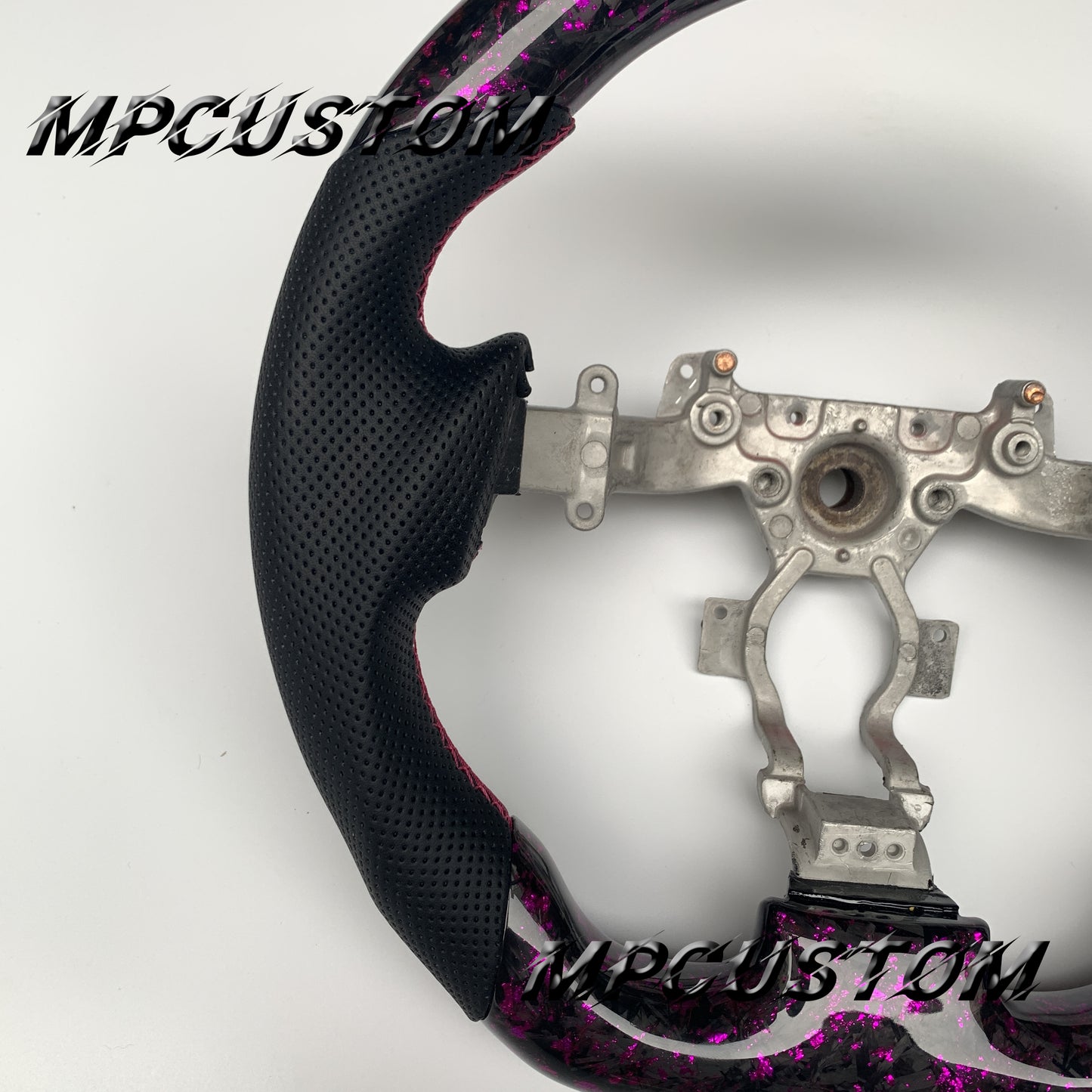 Mpcustom for Nissan GTR R35 2009-2016 carbon fiber steering wheel gloss and red stripe line