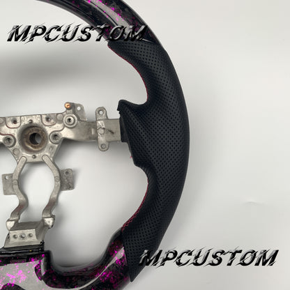 Mpcustom for Nissan GTR R35 2009-2016 carbon fiber steering wheel gloss and red stitching