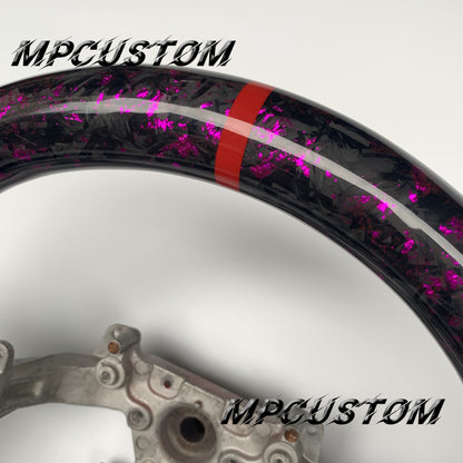 Mpcustom for Nissan GTR R35 2009-2016 carbon fiber steering wheel red stripe line