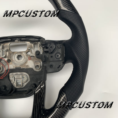 Mpcustom for Land Rover Range Rover carbon fiber steering wheel flat bottom and led