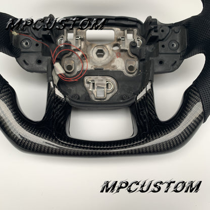 Mpcustom for Land Rover Range Rover carbon fiber steering wheel flat bottom and led