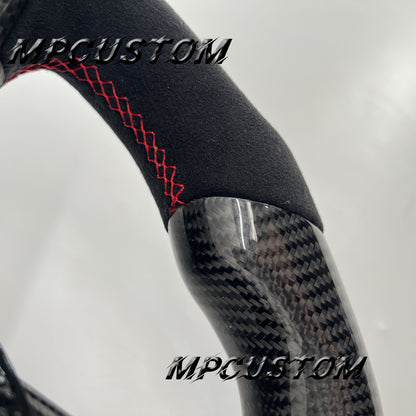 Mpcustom for Mercedes Benz 808AMG /W205 AMG carbon fiber steering wheel gloss and Alcantara