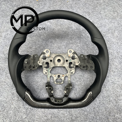 MPCUSTOM Fit For Mazda 2013 2014 2015 CX-5 2016 2017 CX-3 carbon fiber steering wheel black smooth leather