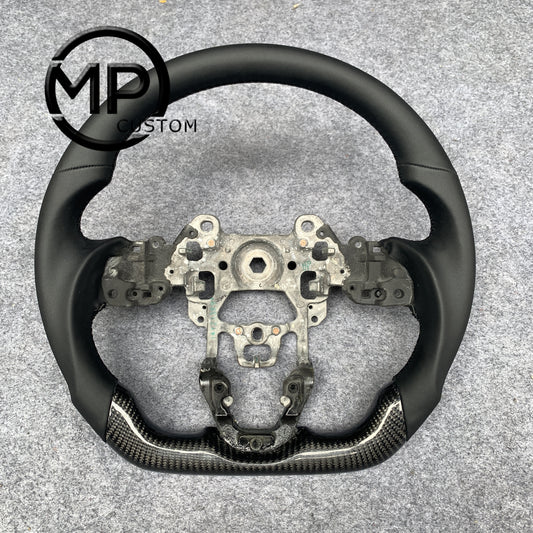 MPCUSTOM Fit For Mazda 2013 2014 2015 CX-5 2016 2017 CX-3 carbon fiber steering wheel black smooth leather