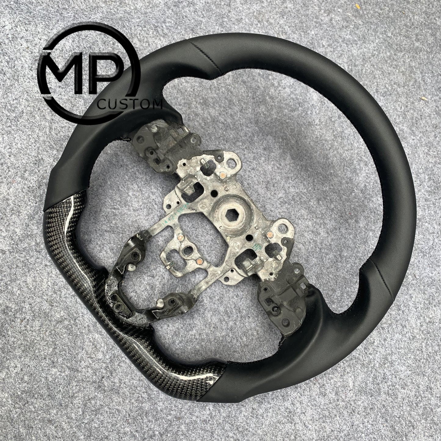 MPCUSTOM Fit For Mazda 2013 2014 2015 CX-5 2016 2017 CX-3 carbon fiber steering wheel black smooth leather