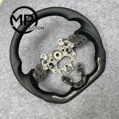 MPCUSTOM Fit For Mazda 2013 2014 2015 CX-5 2016 2017 CX-3 carbon fiber steering wheel black smooth leather