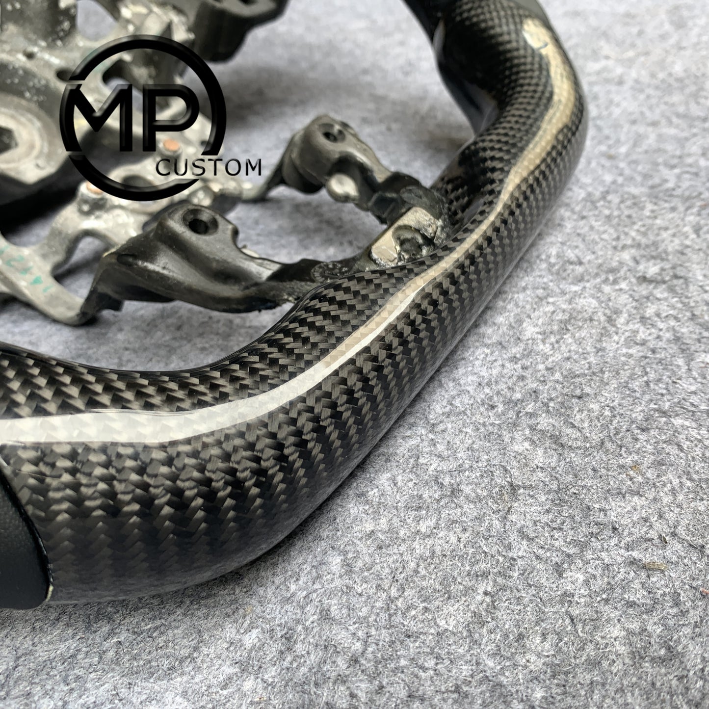 MPCUSTOM Fit For Mazda 2013 2014 2015 CX-5 2016 2017 CX-3 carbon fiber steering wheel black smooth leather