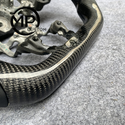 MPCUSTOM Fit For Mazda 2013 2014 2015 CX-5 2016 2017 CX-3 carbon fiber steering wheel black smooth leather