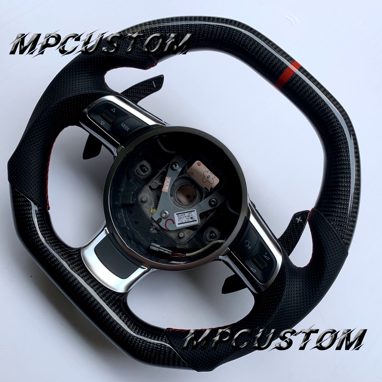 Mpcustom for Audi R8 2008-2015 carbon fiber steering wheel flat bottom