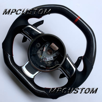Mpcustom for Audi R8 2008-2015 carbon fiber steering wheel flat bottom