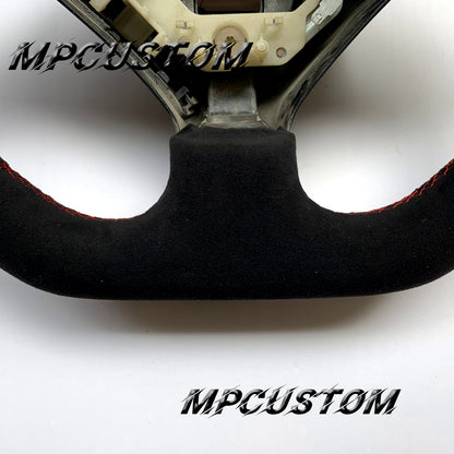 Mpcustom for Toyota Supra MK4 carbon fiber steering wheel red stitching