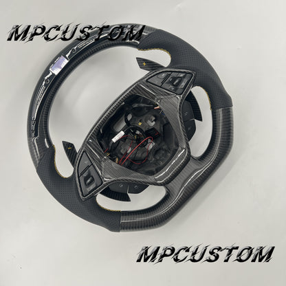 Mpcustom for Chevrolet Camaro 2016+ carbon fiber steering wheel perforated leather