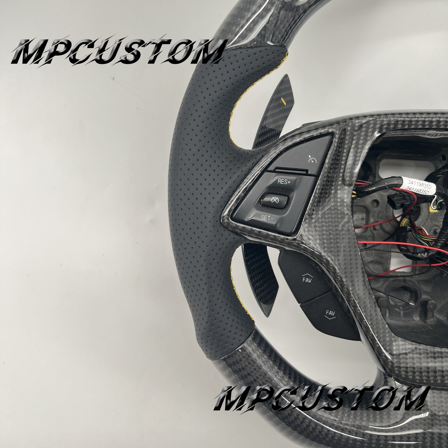 Mpcustom for Chevrolet Camaro 2016+ carbon fiber steering wheel led