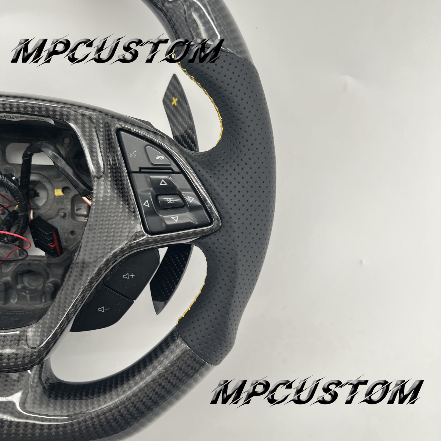 Mpcustom for Chevrolet Camaro 2016+ carbon fiber steering wheel led
