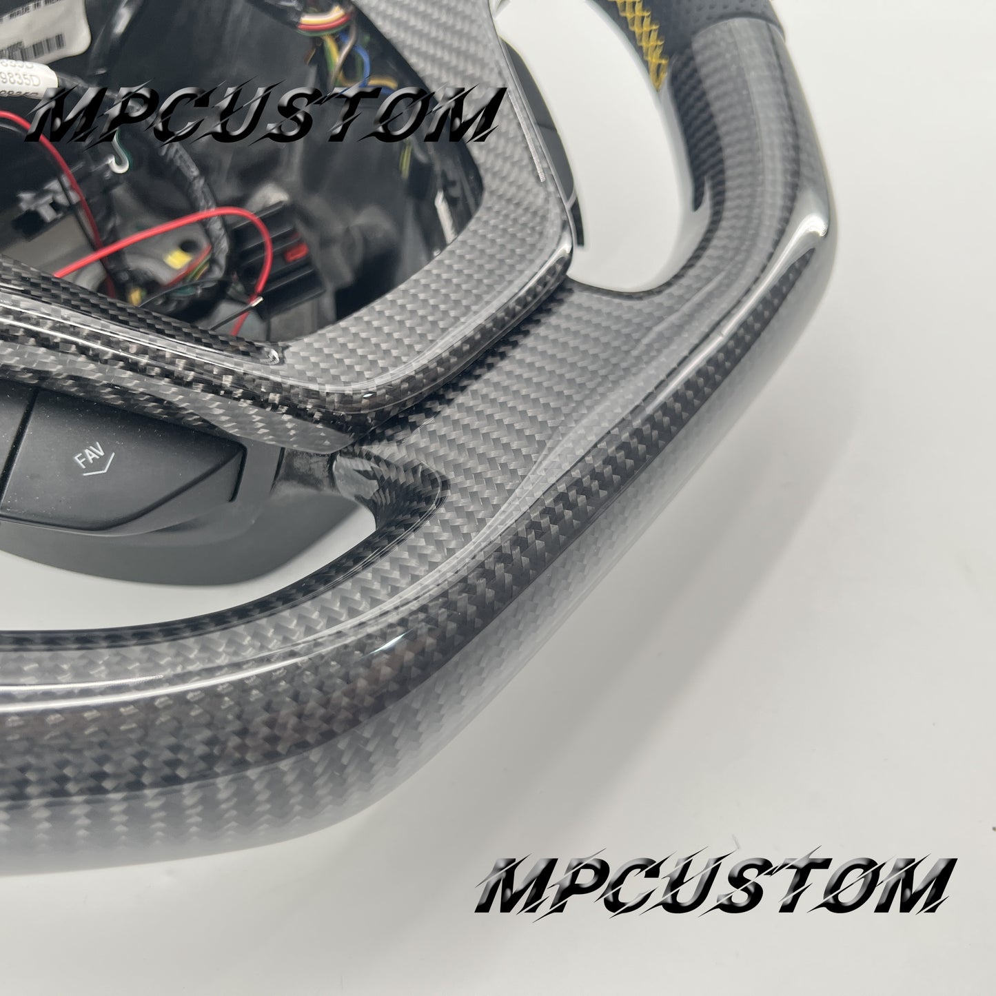 Mpcustom for Chevrolet Camaro 2016+ carbon fiber steering wheel perforated leather